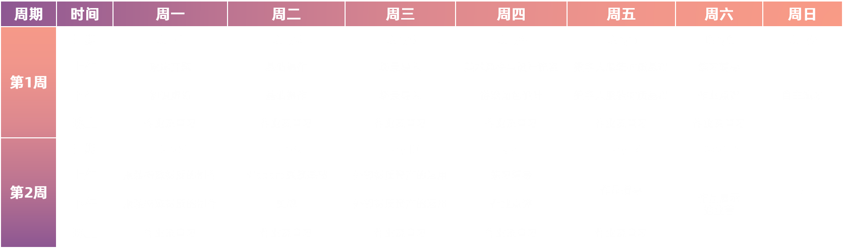 课程规划